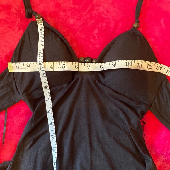 Guess Jeans Black Beaded Open Back Halter Maxi Dress NWT Size XS - Picture 14 of 16